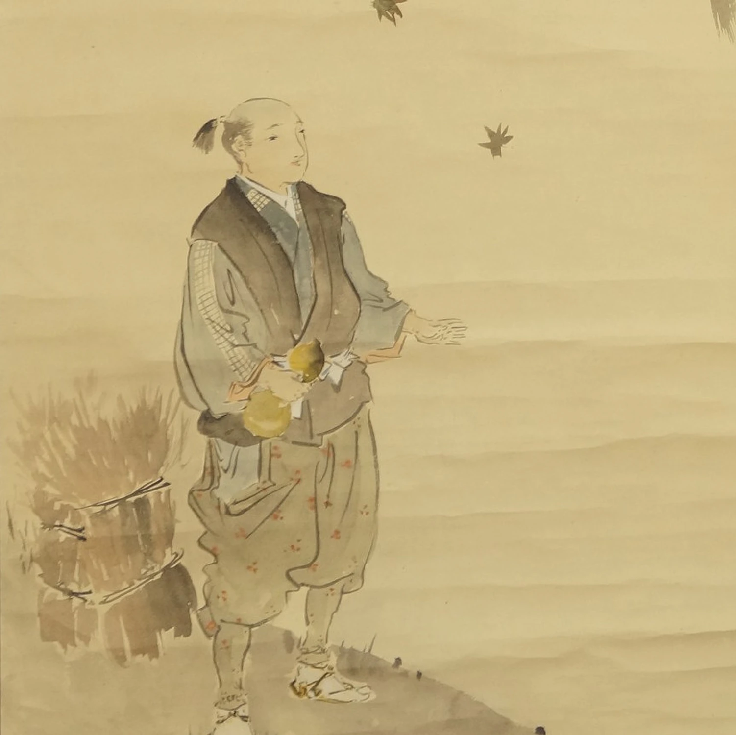 Mann am Wasserfall von Shodo Motiv Nahaufnahme Vorschau