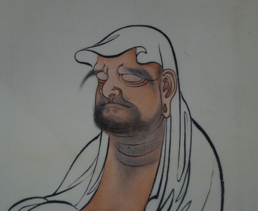 Bodhidharma Gesichtsdetail Nahaufnahme