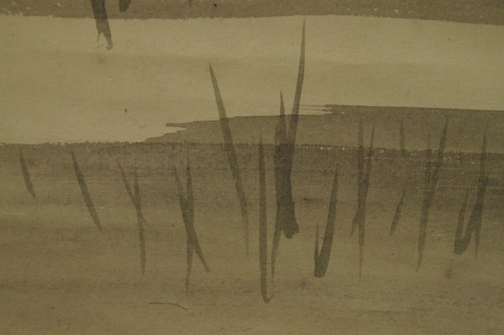 Herbes au clair de lune par Shodo gros plan paysage