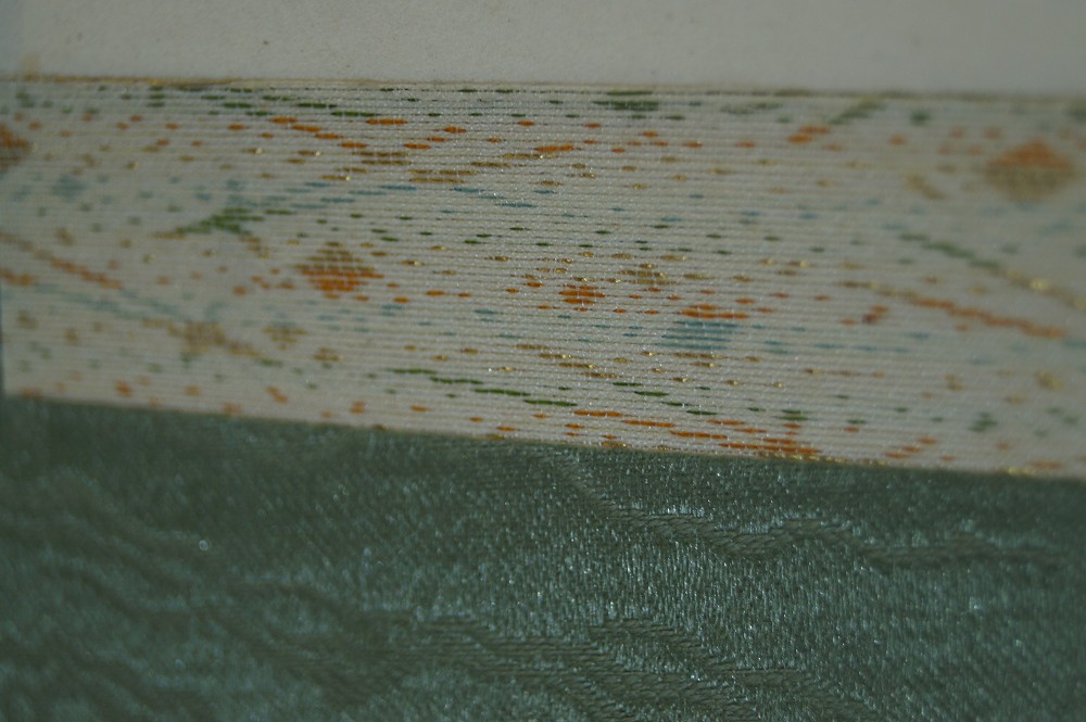 Kakemono Springender Koi Montierungsdetail 2