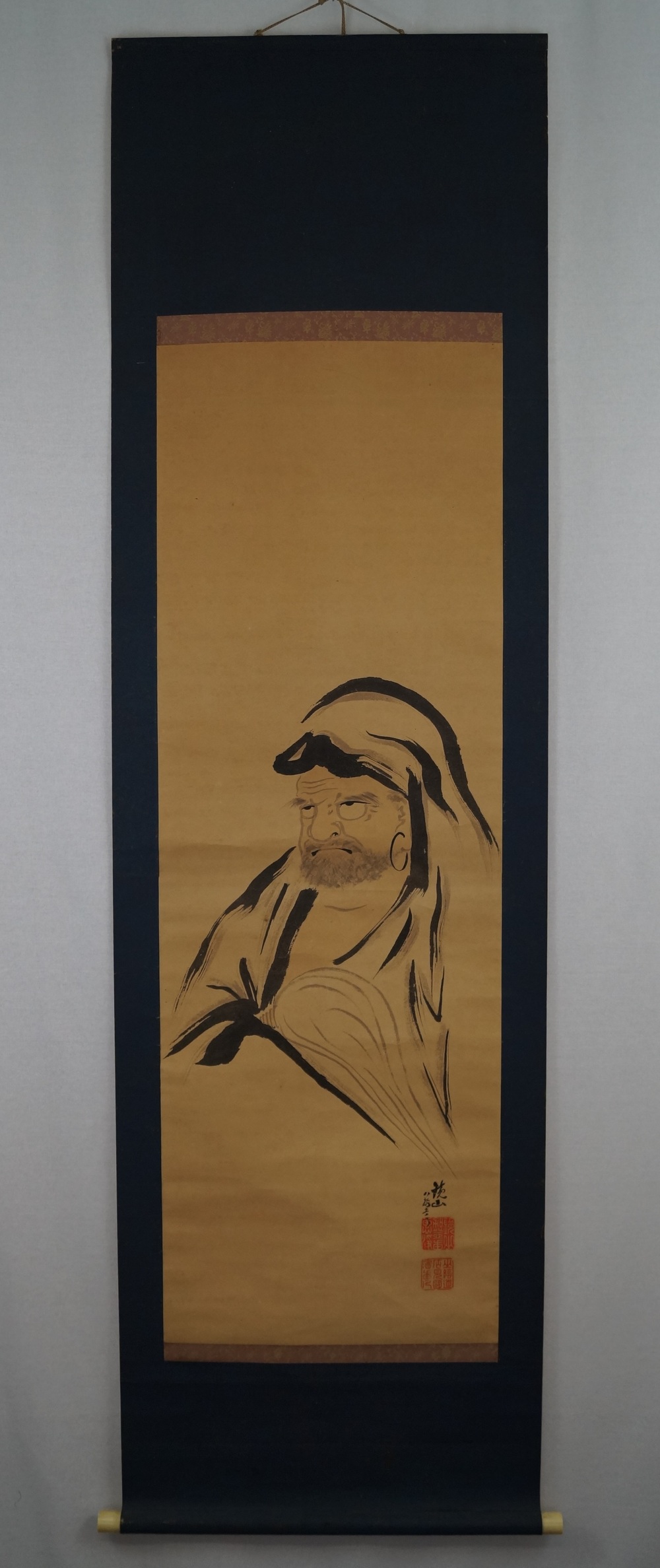Bodhidharma vista completa del rollo colgante