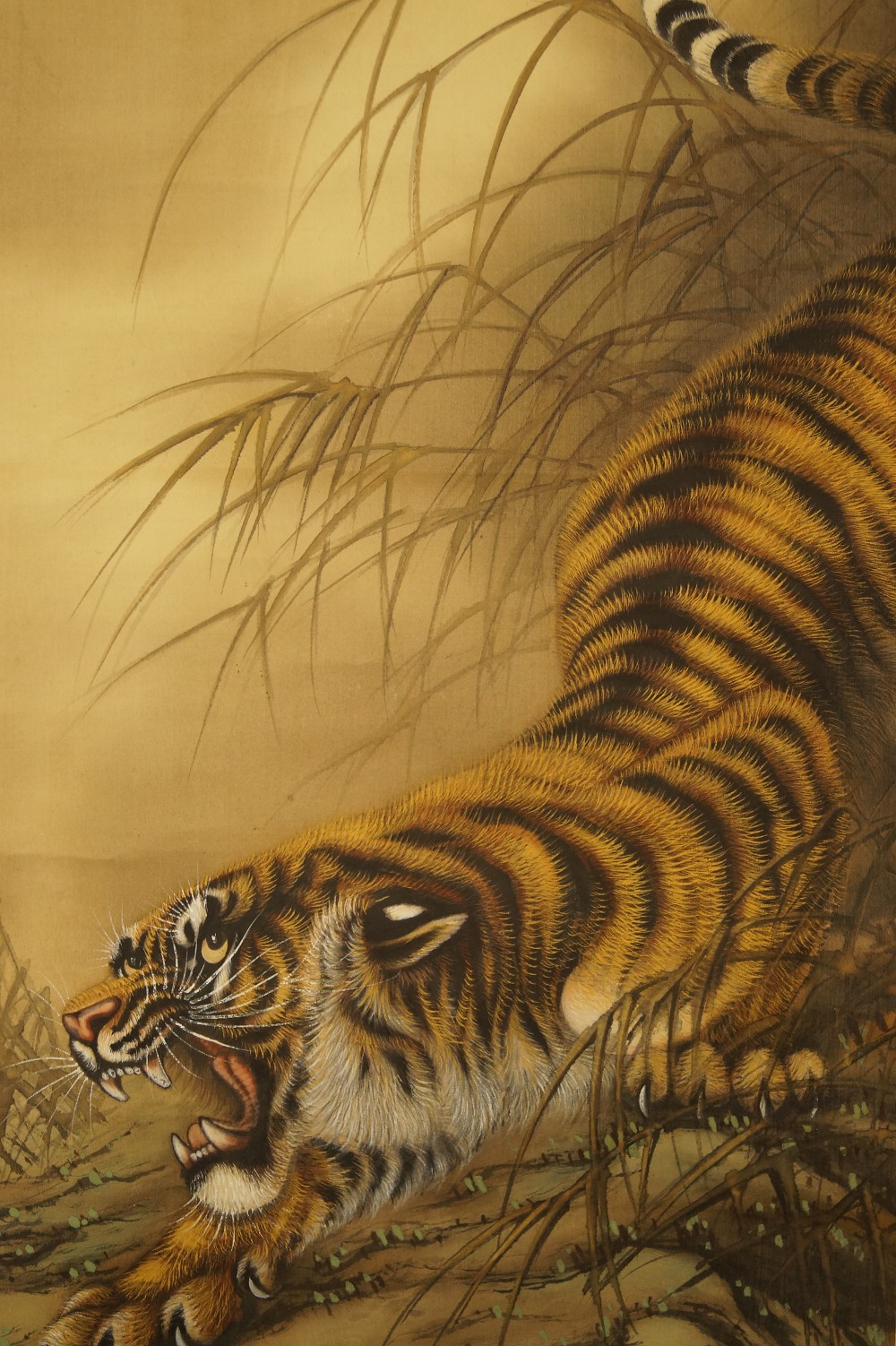 Tiger Kakemono Motiv Nahaufnahme