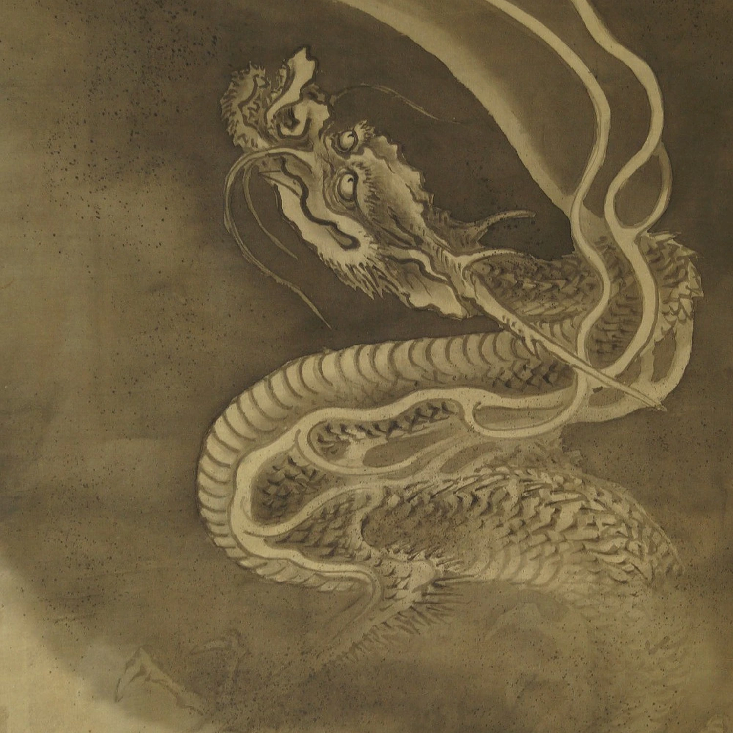 Drachen Kakemono Motiv Nahaufnahme Vorschau