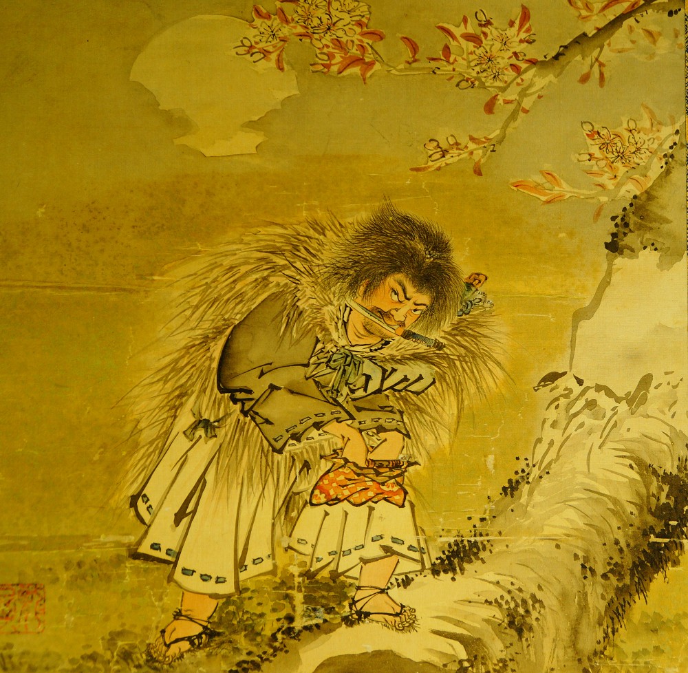 Ladrón nocturno kakemono motivo completo sin enmarcado