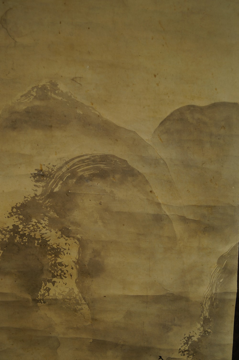 Paysage et Hotei Gros plan du motif de paysage 1