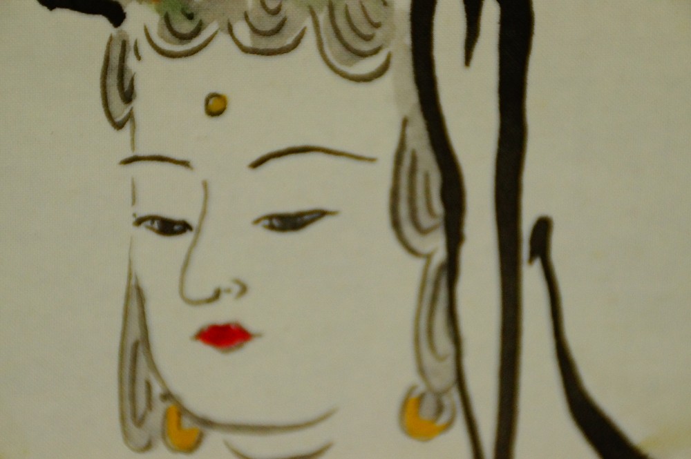 Buddha in meditazione kakemono primo piano del motivo Buddha 2