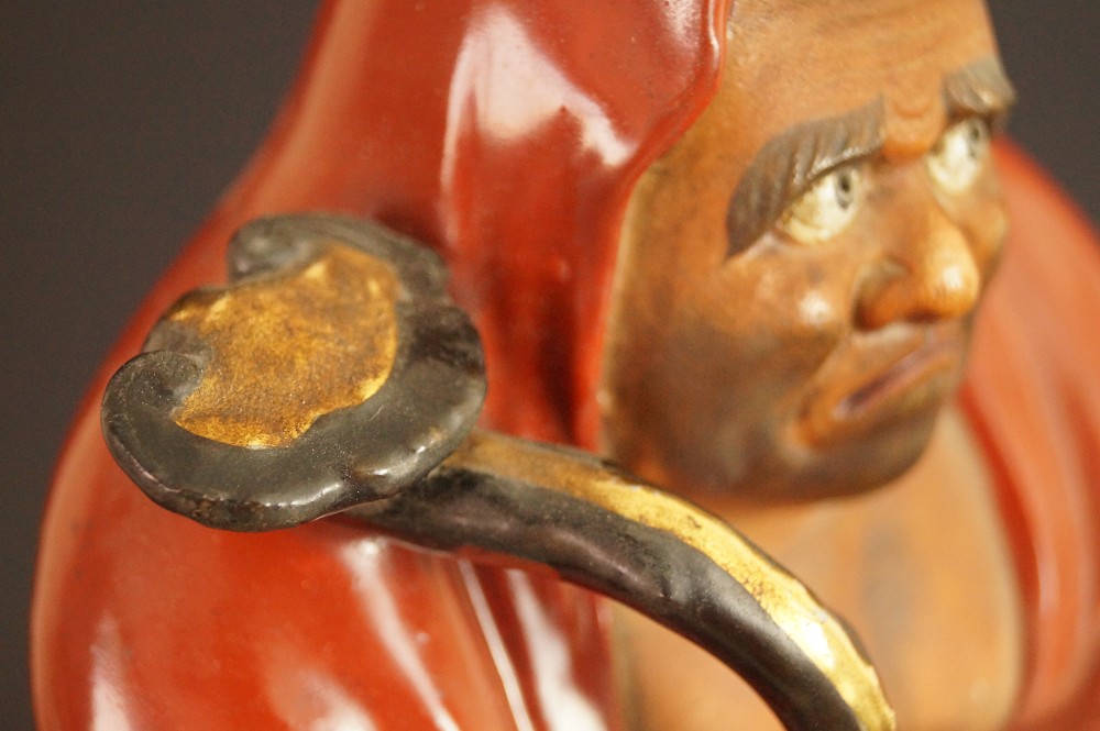 Bodhidharma Daruma Kutani-Figur Nyoi-Motiv Nahaufnahme 2