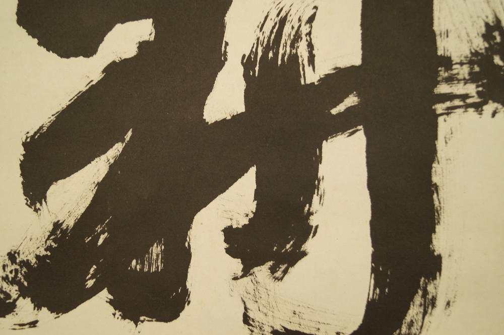 Calligraphy Ink Traces Brushwork Close-Up