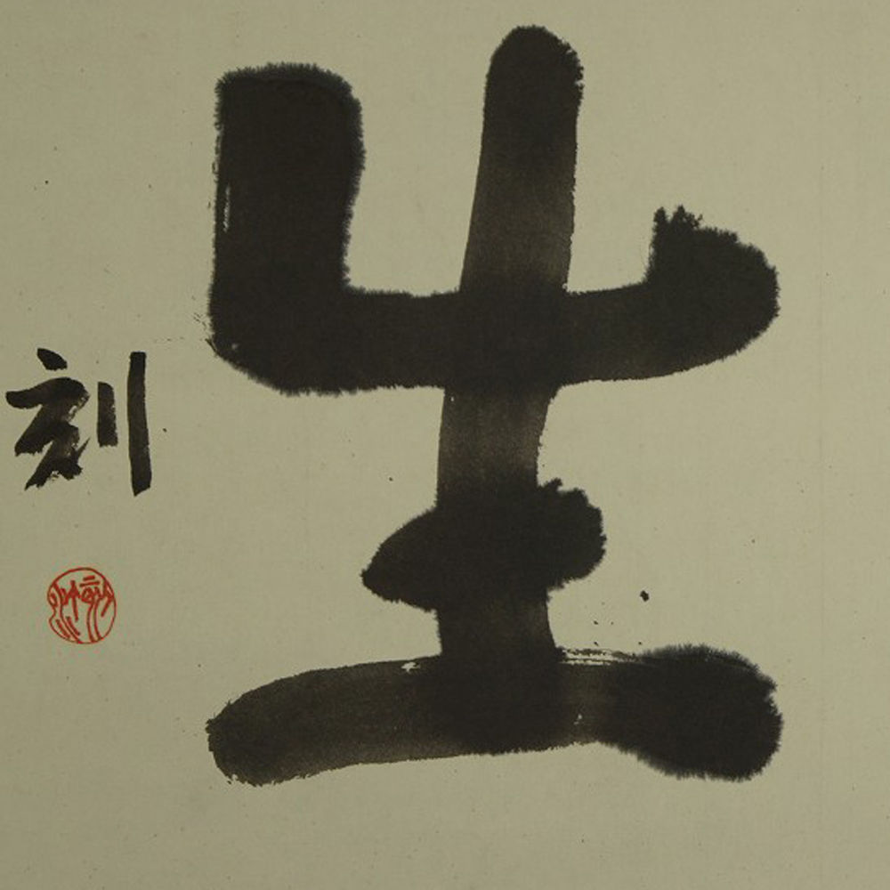 Calligraphy Wild Hanging Scroll Kakejiku Kakemono Calligraphy Close-Up Preview