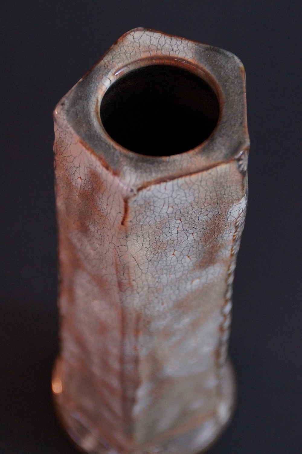 Seto Vase von Hidetoshi Suzuki Halsansicht Nahaufnahme 2