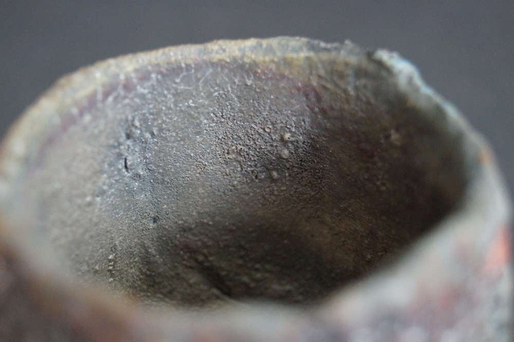 Sake Schale Guinomi Wabi Sabi Innenansicht Nahaufnahme 2