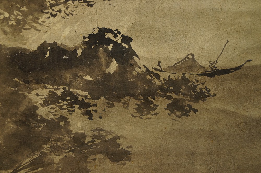 Paysage et Hotei motif de paysage gros plan 5