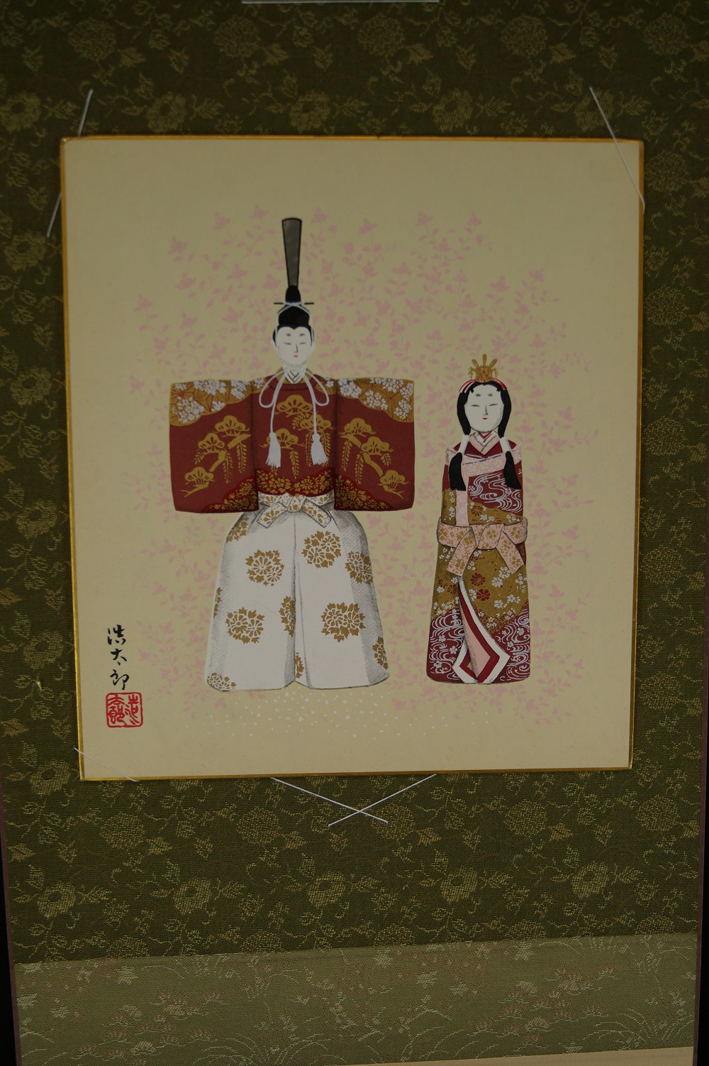 Shikishi Hina Dolls Print Shikishi in Frame