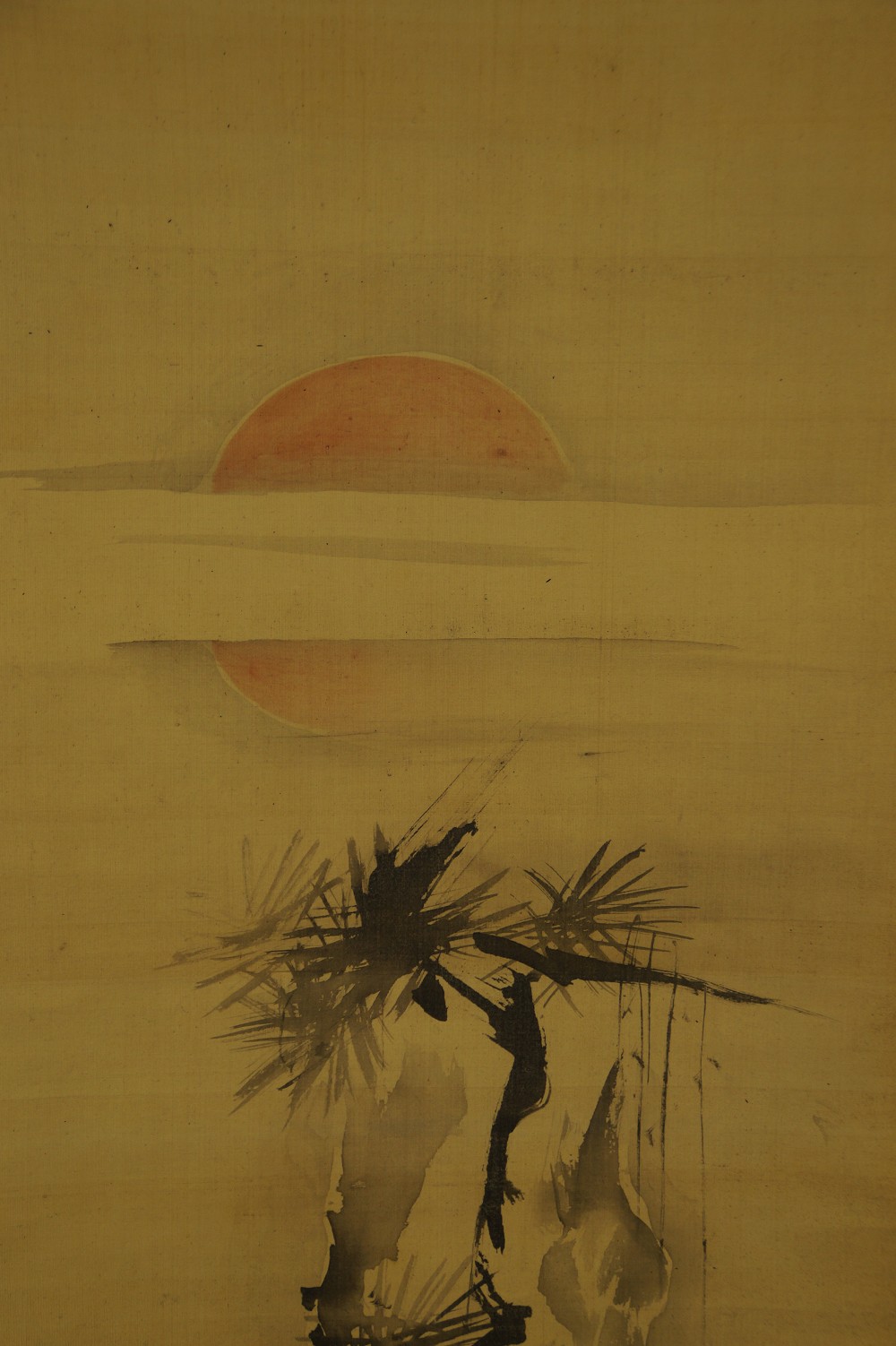 Kiefer in der aufgehenden Sonne von Kano Shunobu Kiefer-Motiv Nahaufnahme 1