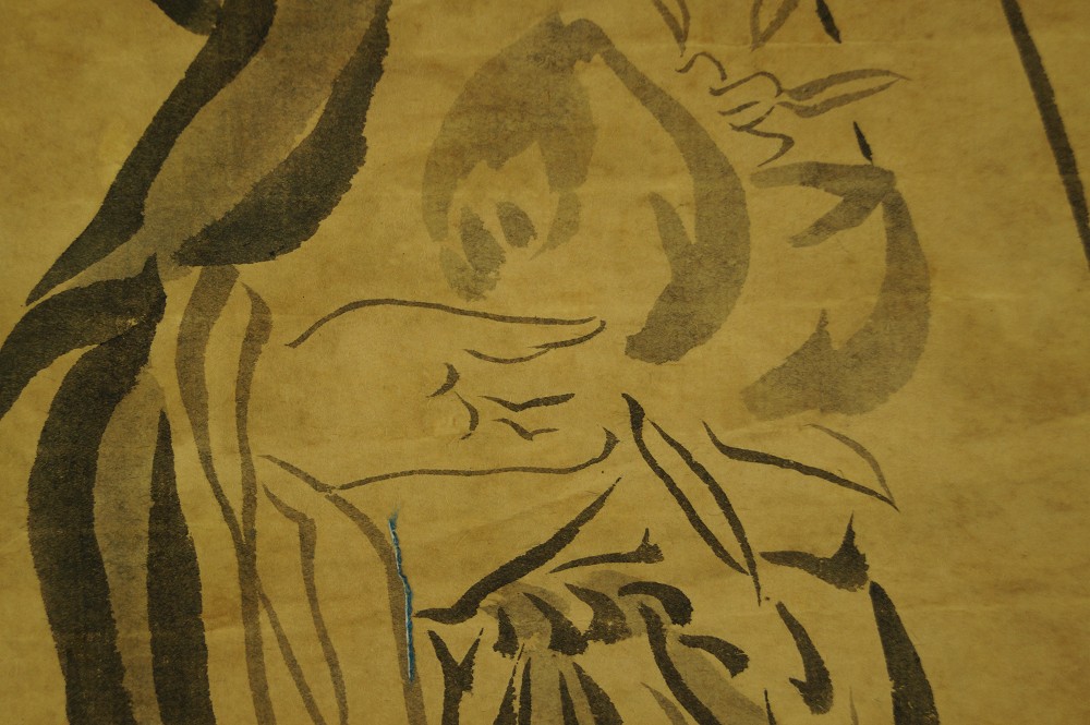 Moench Kakemono Bluetenmotiv Nahaufnahme