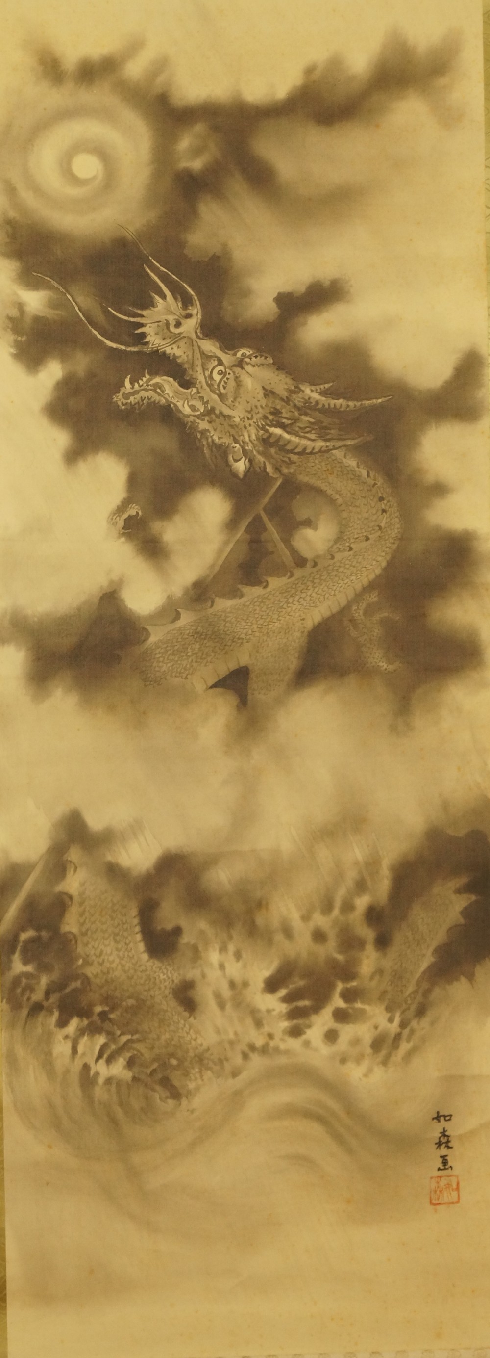 Drachen Kakemono Gesamtmotiv ohne Rahmung