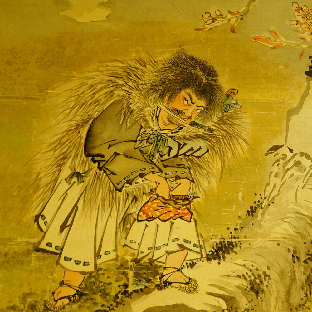 Nächtlicher Räuber Meiji Kakemono Honshi