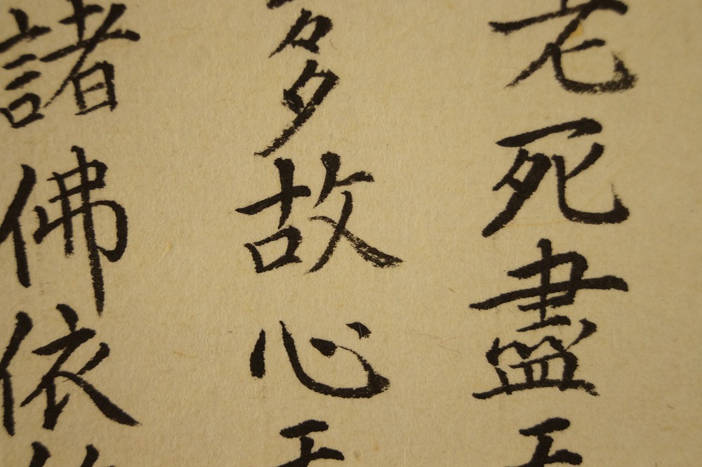 Single ink character extreme close-up brushwork close-up 4