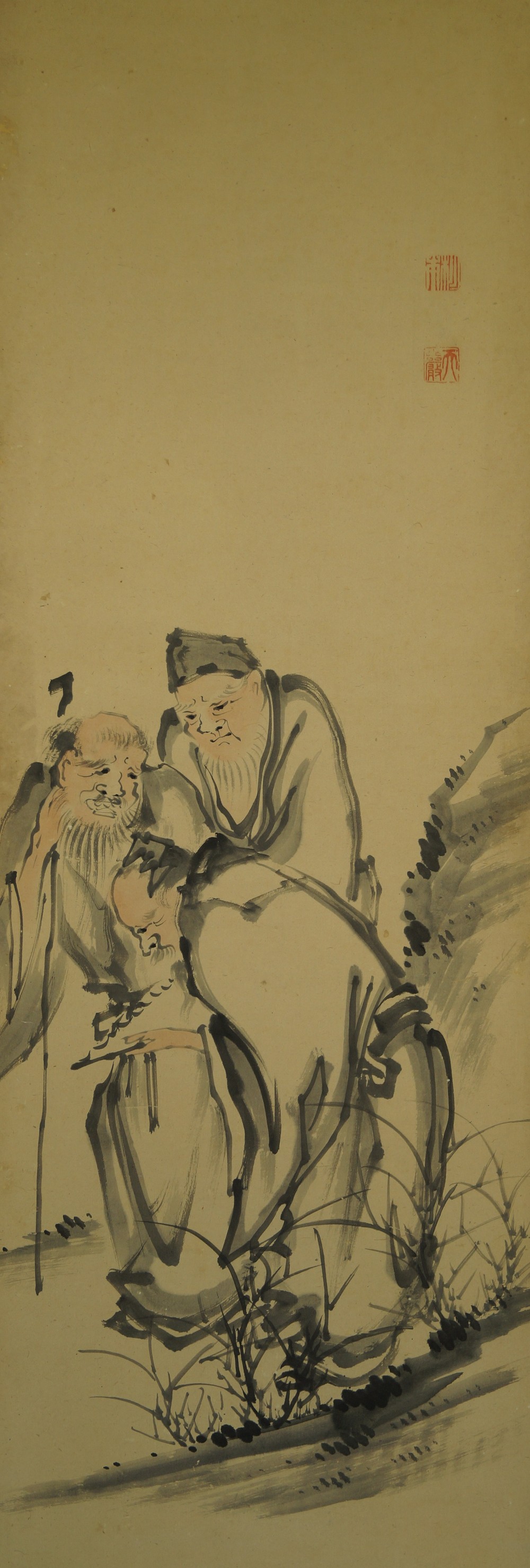 Die drei Weisen Kakemono Gesamtmotiv ohne Rahmung