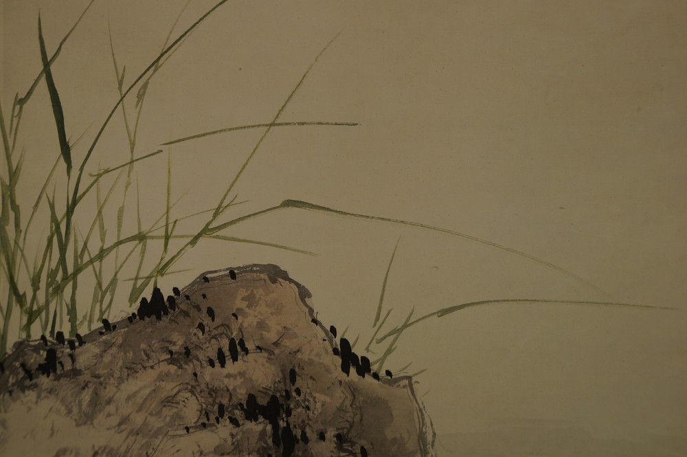 Zwei Schildkroeten von Shogetsu Landschaft Nahaufnahme 1