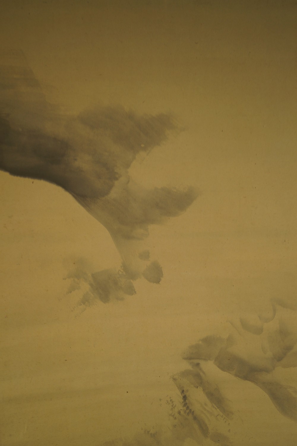 Landschaft Rollbild von Bunrin Shiokawa Nebel-Motiv Nahaufnahme 1