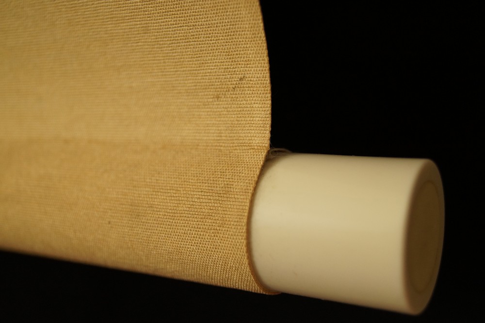 Calligraphy hanging scroll axis and roller rod close-up roller detail