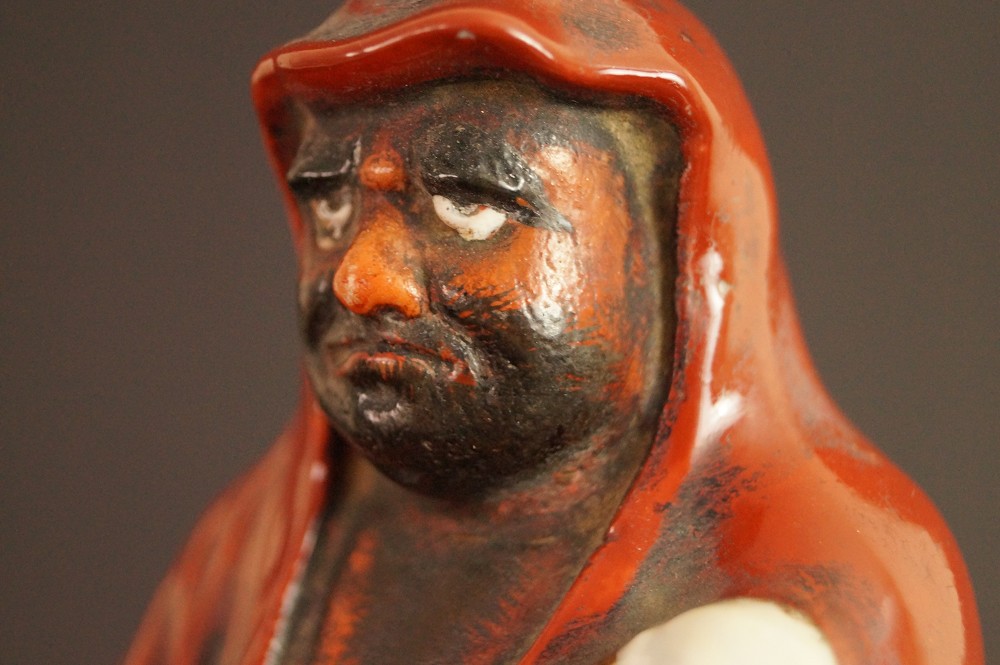 Bodhidharma Daruma Kutani-Figur Gesicht-Motiv Nahaufnahme