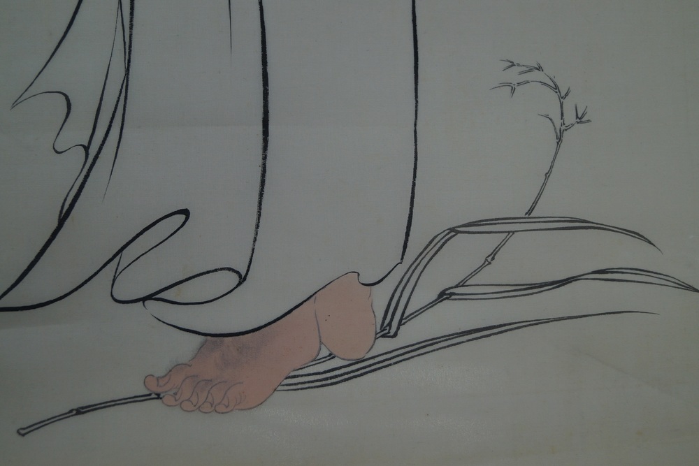 Bodhidharma Fussdetail Nahaufnahme