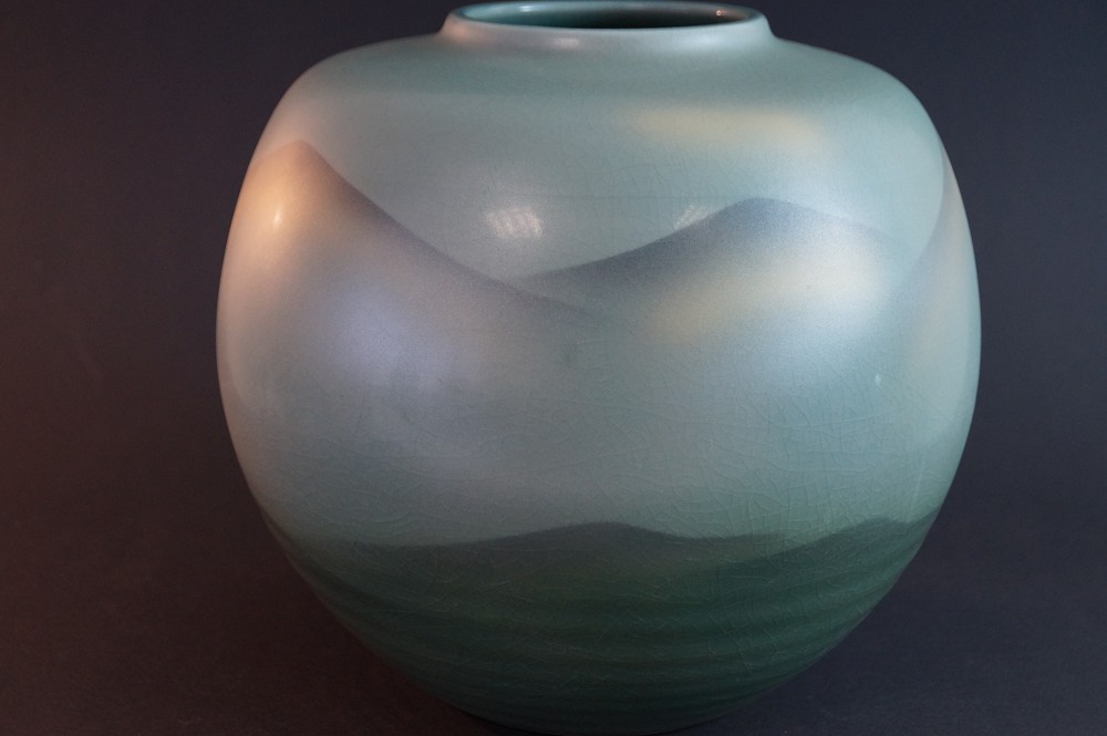 Kutani Vase von Kosho Rueckansicht