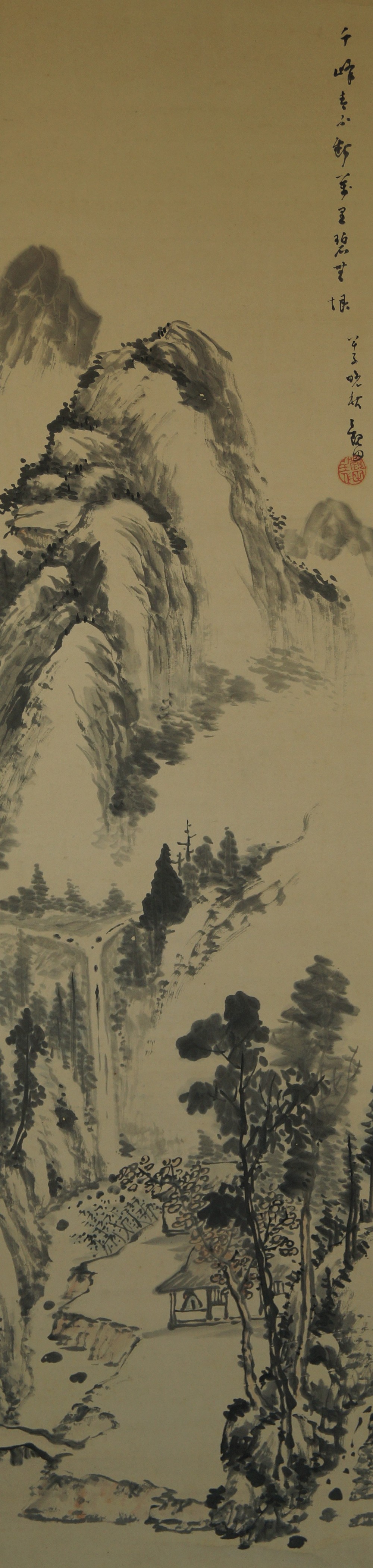 Paysage rouleau suspendu Kakejiku Kakemono motif complet sans montage