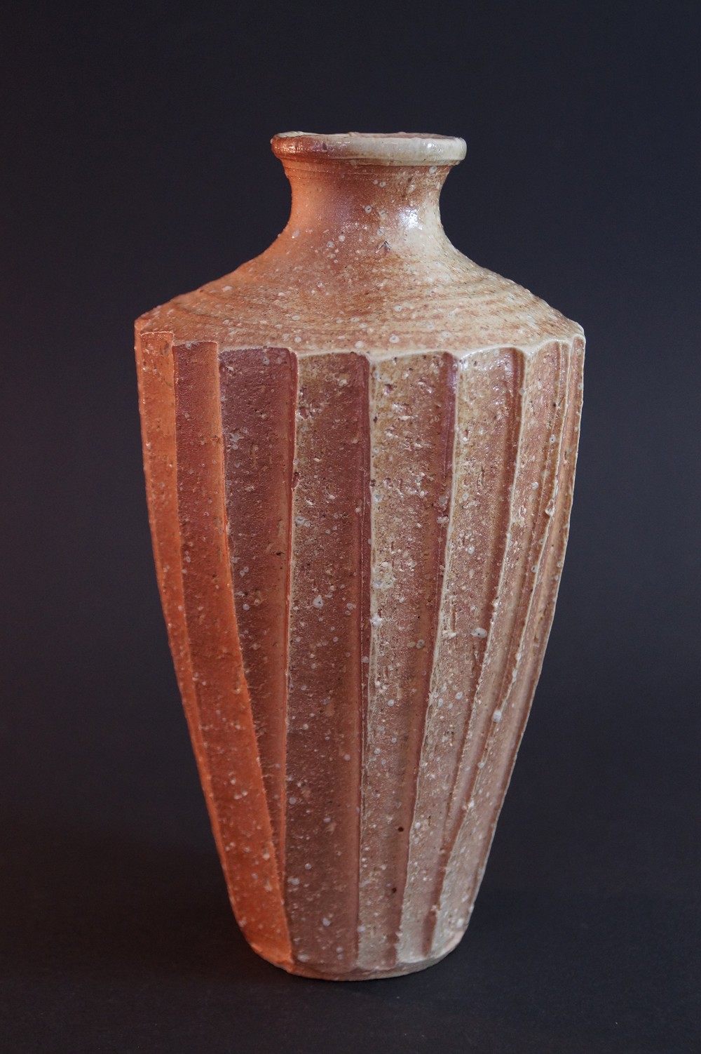 Shigaraki Vase von Takahashi Rakusai Frontalansicht