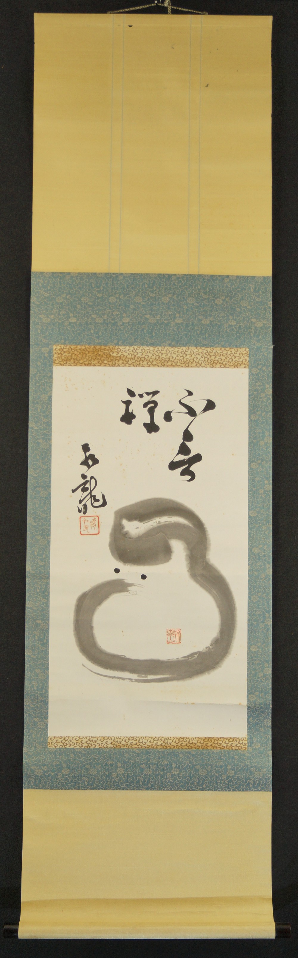 Bodhidharma Daruma Gesamtansicht Rollbild