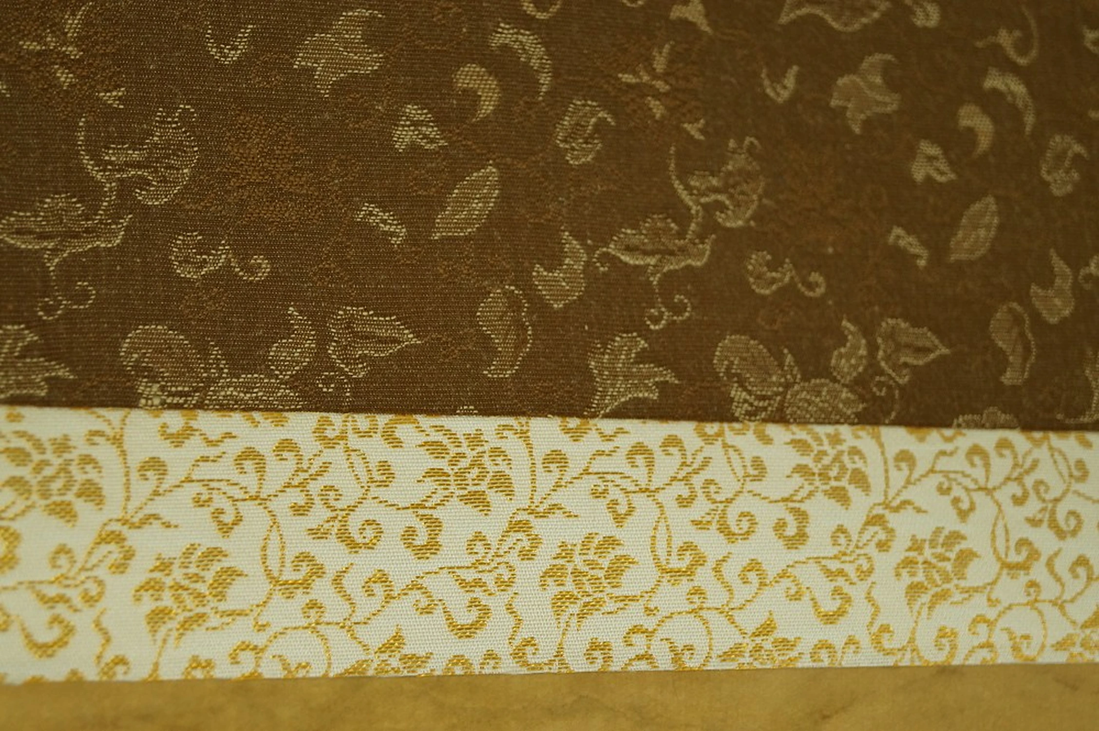 Sage with Peach Hanging Scroll Mounting Detail