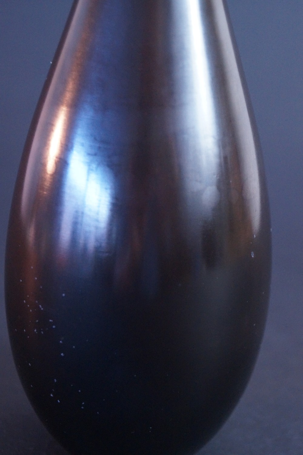 Kupfervase von Ikkei Nosaku Patina Nahaufnahme
