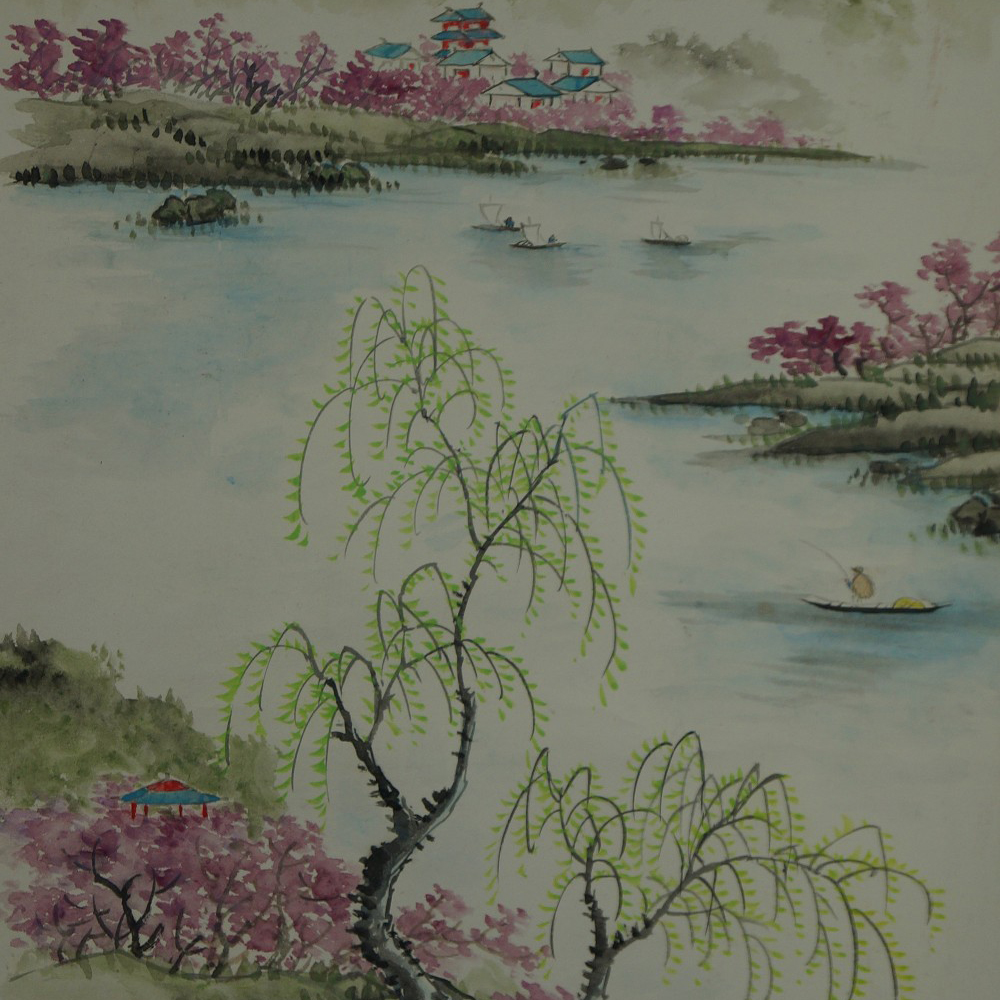 Kakemono Landschaft Motiv Nahaufnahme Vorschau