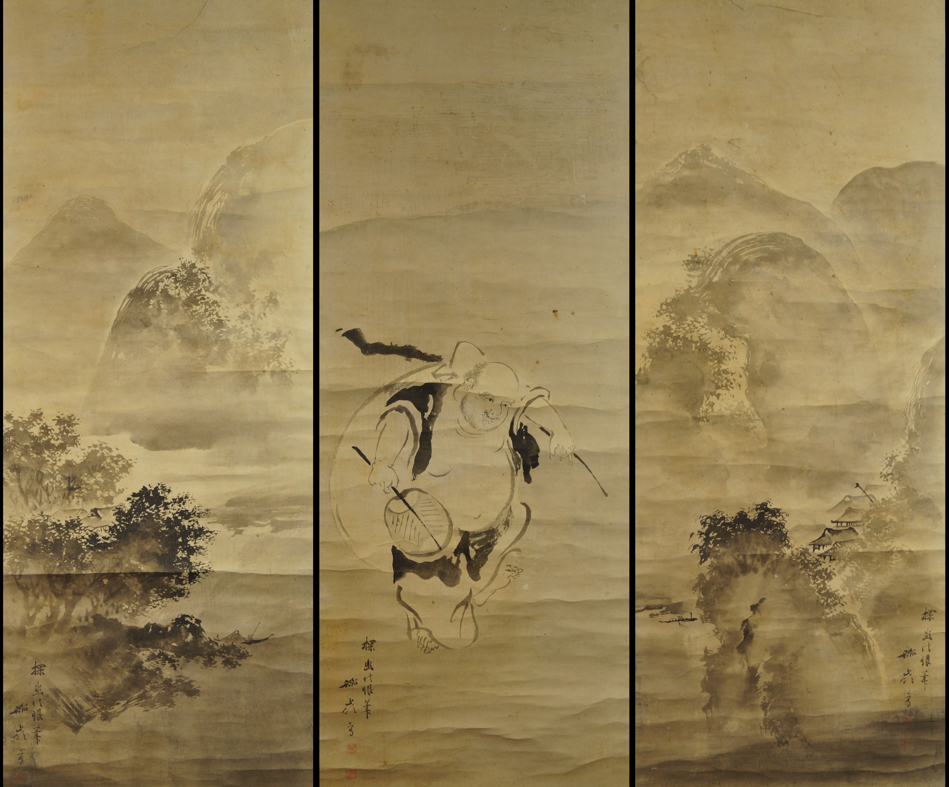Paysage et Hotei ensemble motif complet sans montage