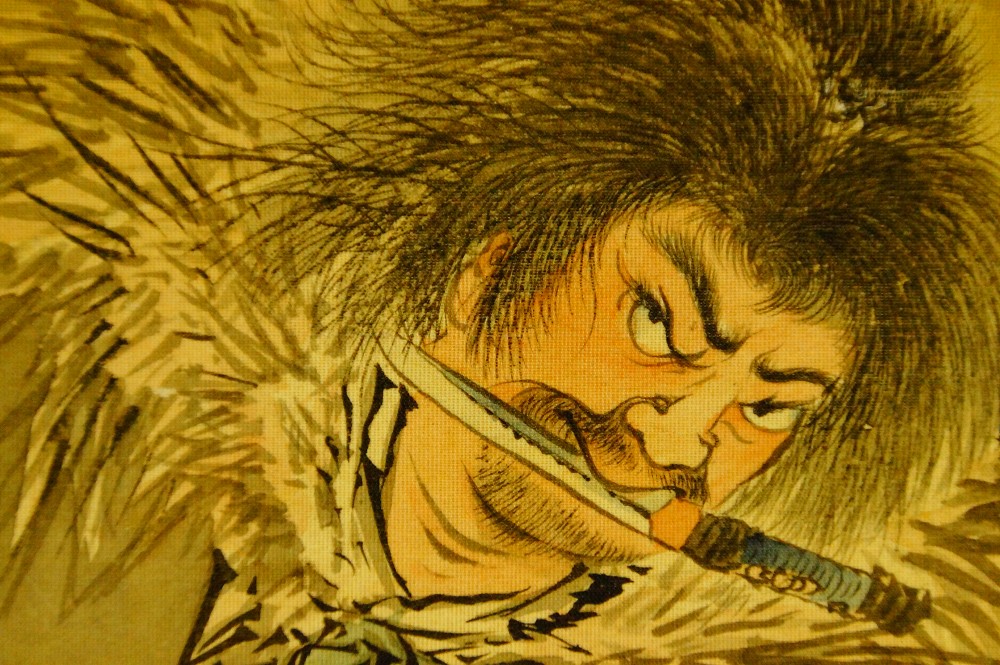 Ladron nocturno kakemono motivo del ladron primer plano 4