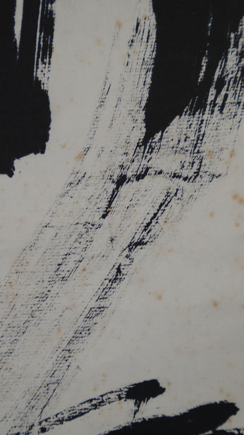 Extreme Nahaufnahme der trockenen Pinseltextur der Kalligraphie Banzai