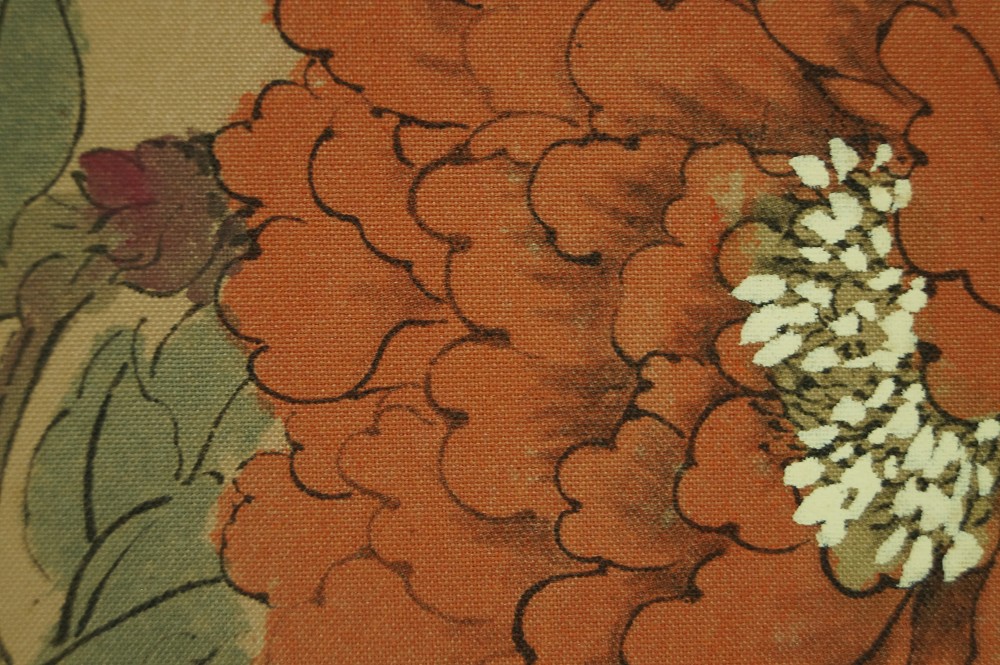 Kakemono Pfingstrosen und Sakura Pfingstrosen-Motiv Nahaufnahme 2