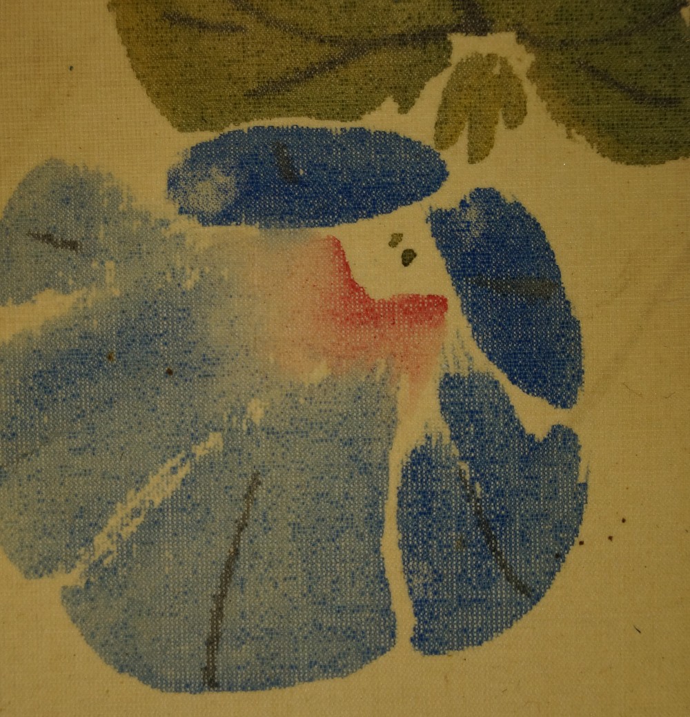 Japanisches Gemaelde Iris Motiv Nahaufnahme 3