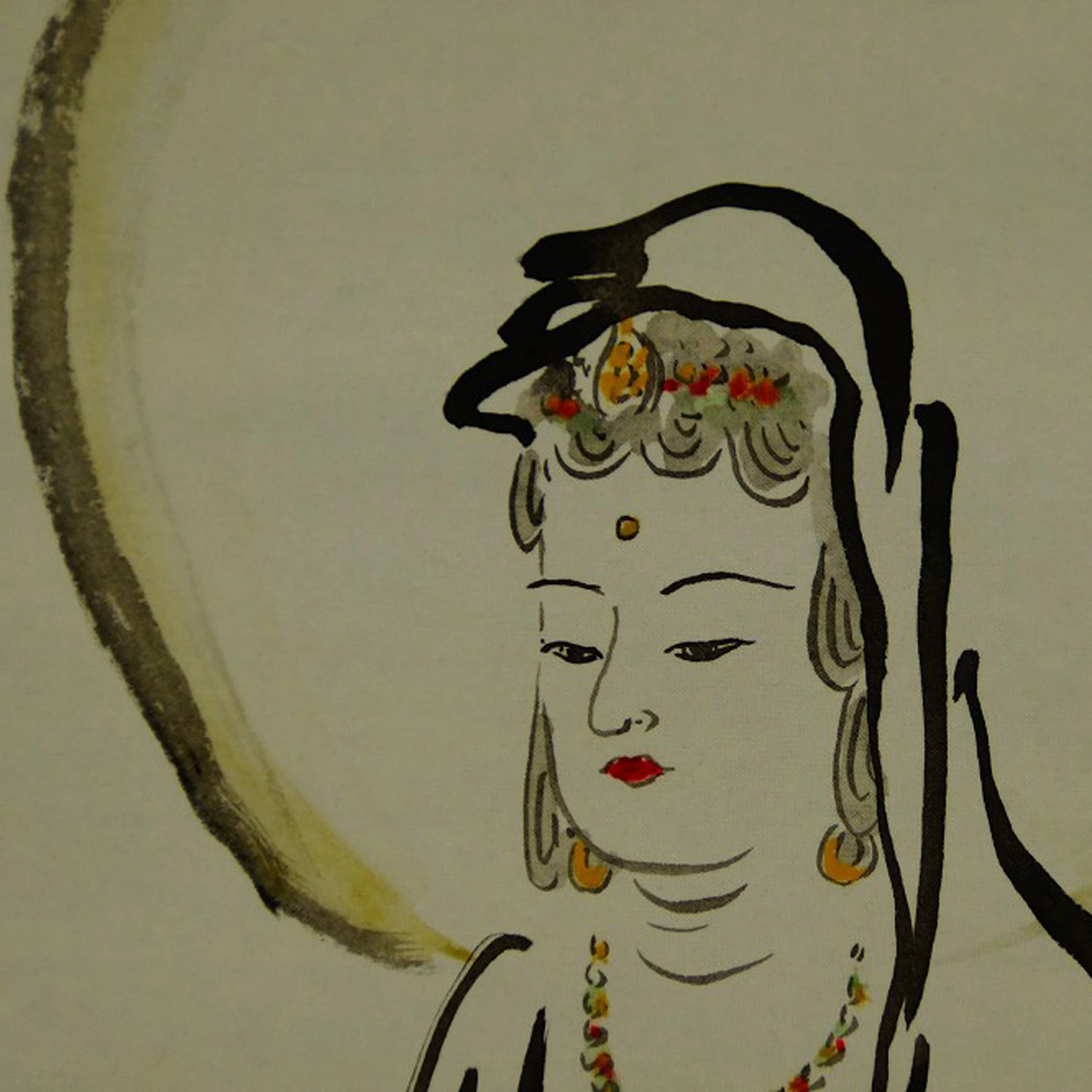 Buddha in Meditation Kakemono Motiv Nahaufnahme Vorschau