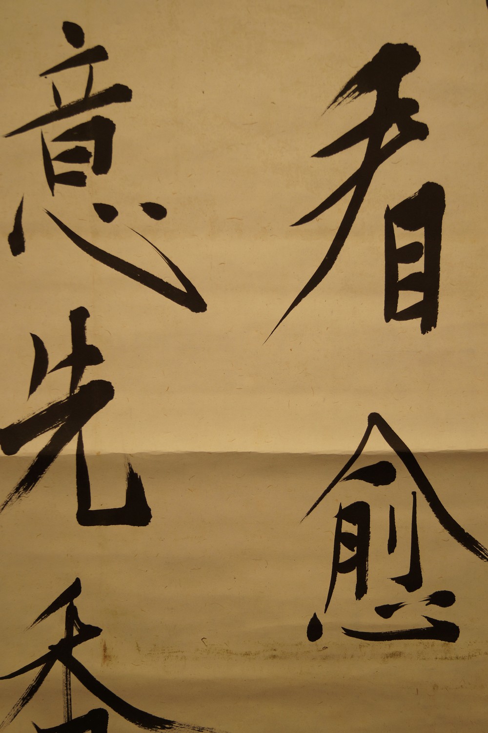 Kakemono calligrafia primo piano 2