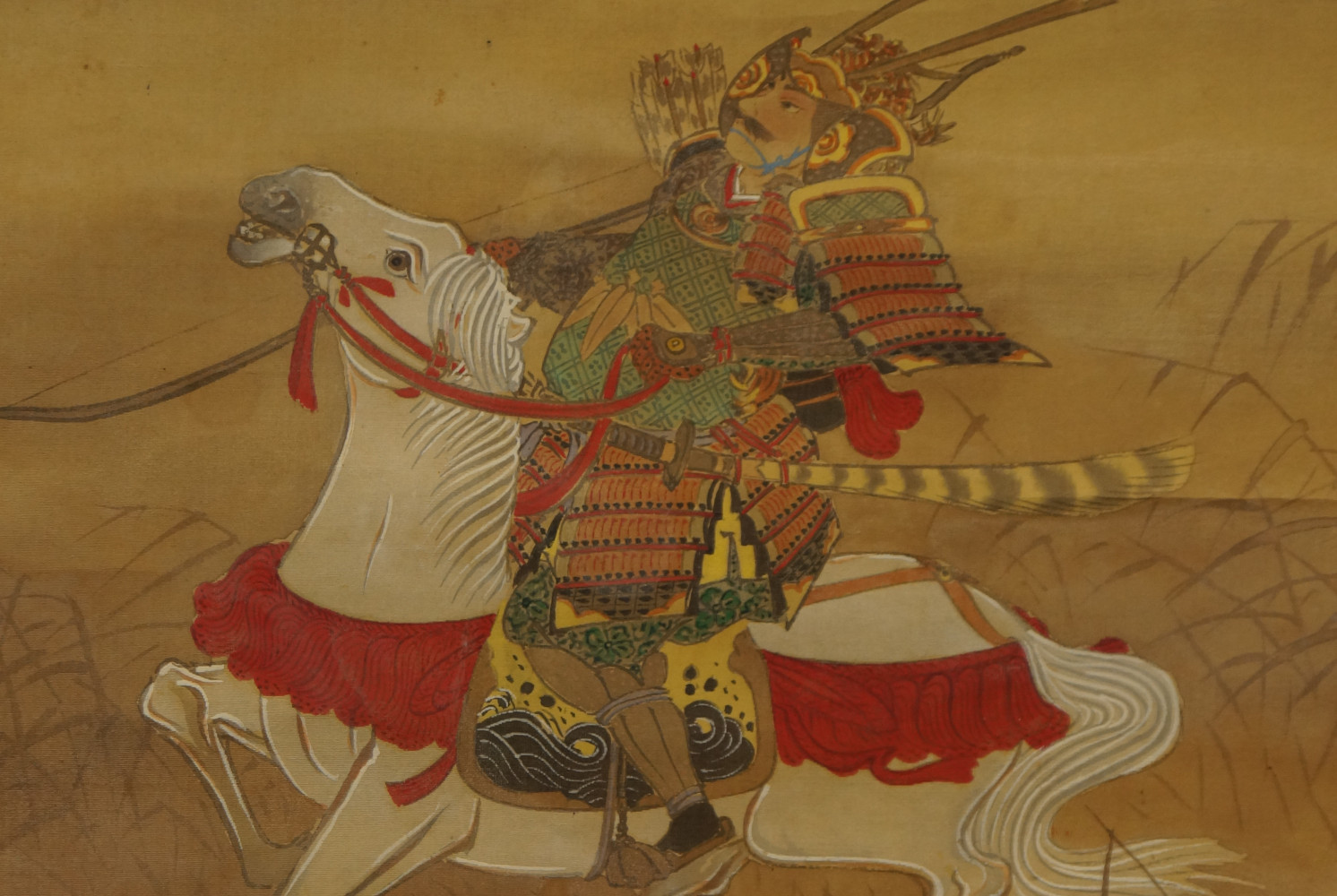 Japanische Malerei mit Personen: Mönche, Krieger, Schönheiten
