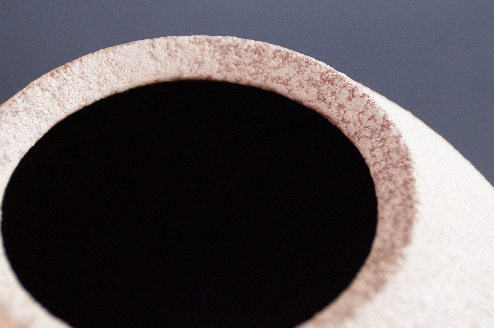 Shigaraki Vase von Kaoru Ohara Halsansicht Nahaufnahme