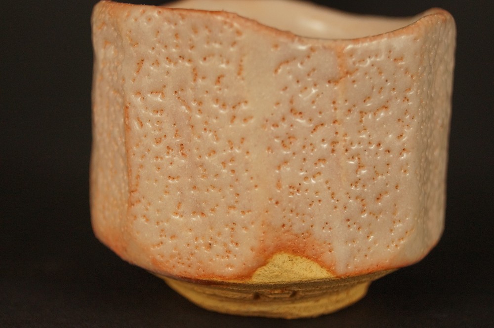 Shino Guinomi mit Eisenflecken Frontalansicht