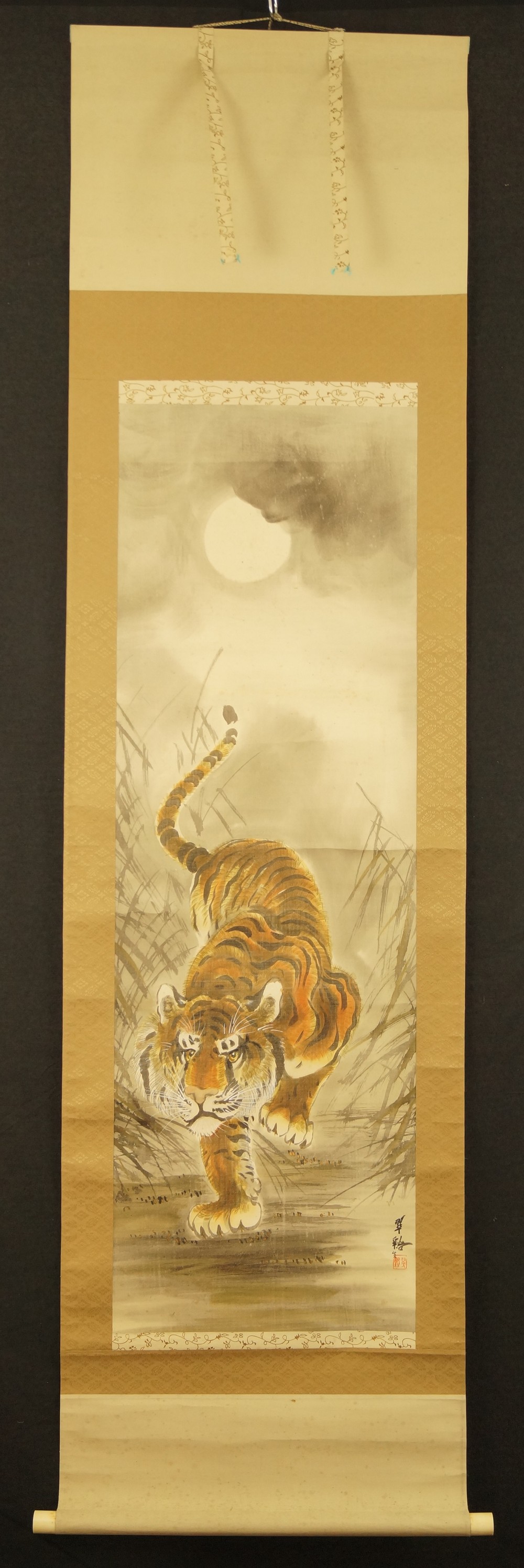 Tiger Kakemono Gesamtansicht Rollbild