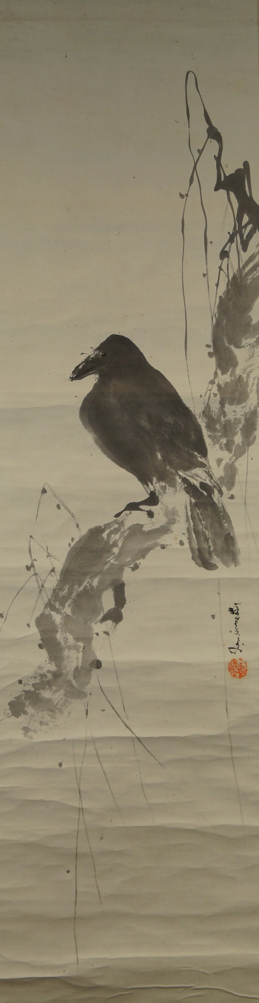 Crow on a Willow Trunk full motif without mounting