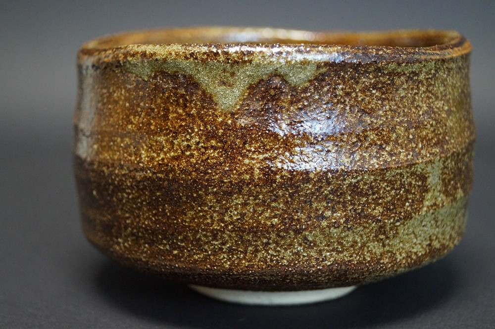 Chawan Kutani Porzellan Hakusen Kutani Glasur Nahaufnahme