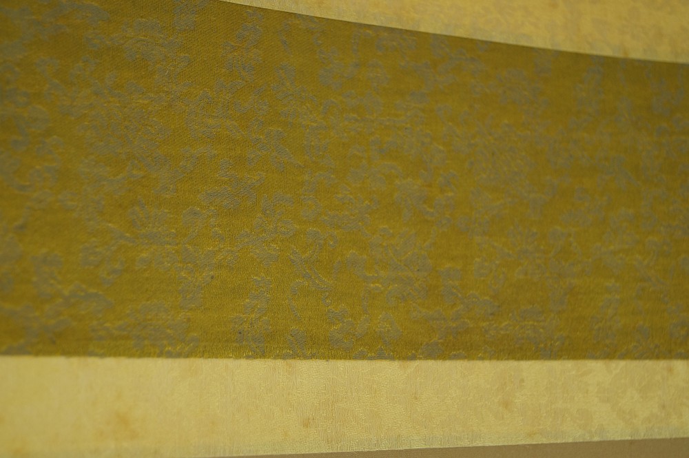 Kakemono Pfingstrosen und Sakura Montierungsdetail