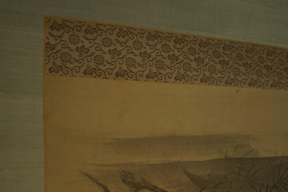 Kraniche und Schildkroete von Suiu Oshida Montierungsdetail